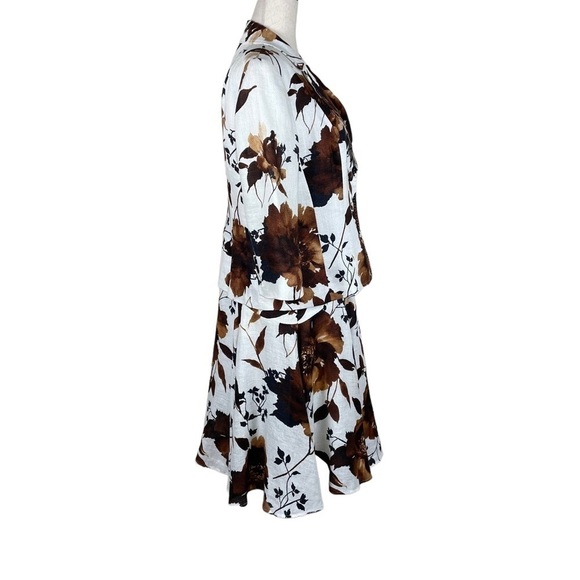 Grace Dane Lewis Linen Blazer Skirt Set - Picture 3 of 12